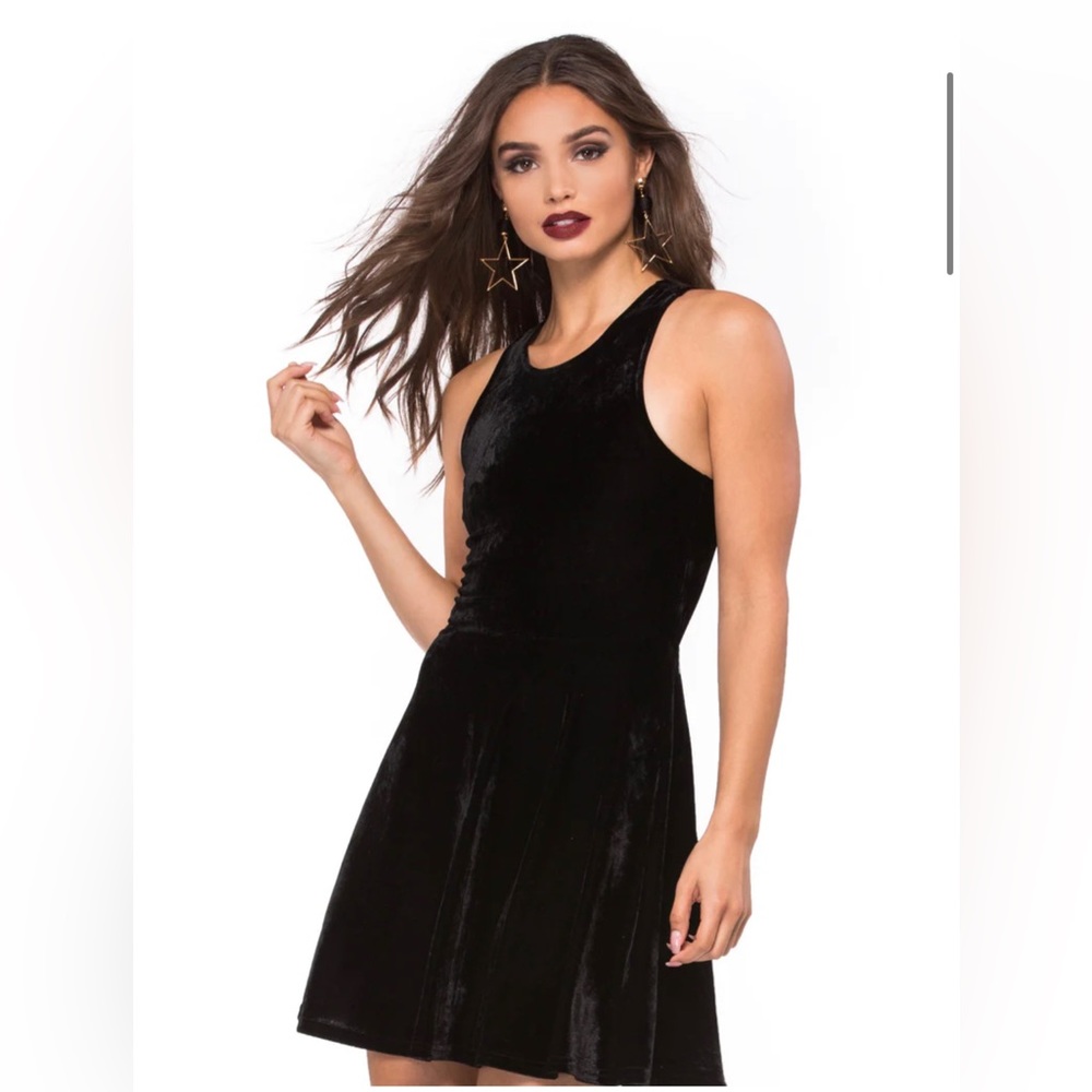 MINKPINK Black Velvet dress XS